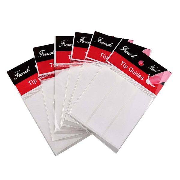 

stickers & decals 6 pack of 48 nail art french manicure tip guides, Black