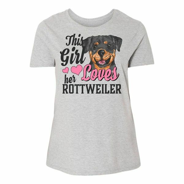 

inktastic эта девушка любит ее ротвейлер женщины плюс размер футболки домашние собаки симпатичные основные модели футболочку