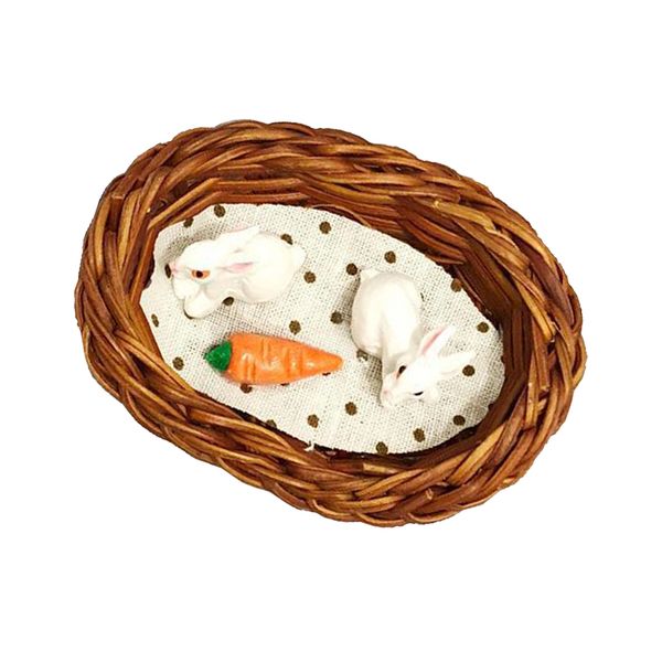 

мини rattan кроликов nest морковь миниатюрный для 1/12 dollhouse украшения аксессуаров