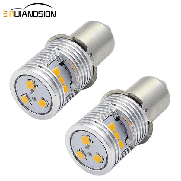 

2x 3v 4.5v 6-24v p13.5s e10 led bulb for replacement bulb no-polarity led torch work light lamp 600lumen white yellow