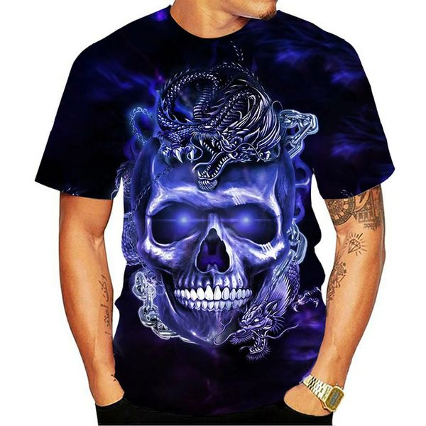

horror skull compression punisher new clothing 3d print shirts humor plus size horror men clothing