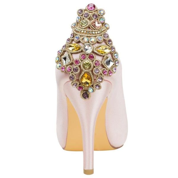 

peep toe satin lace rhinestone accents pearl pink prom evening pumps mauve wedding shoes, Black