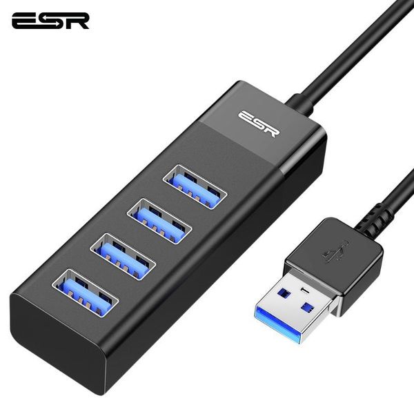 

esr usb hub adapter usb 3.0 dock fast transfer splitter 3 4 ports 4-in-1 extention data transfer for pc pro tablet