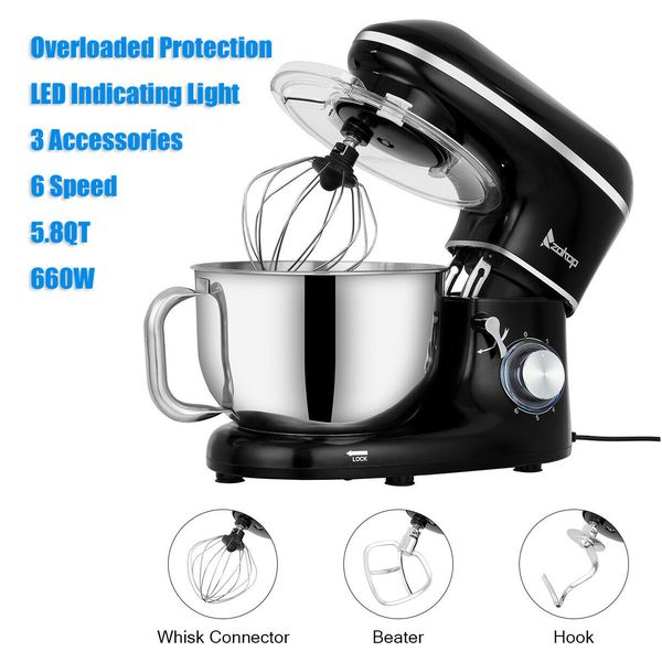 

5.5l 6-speed kitchen electric food stand flour mixer whisk blender cake machine