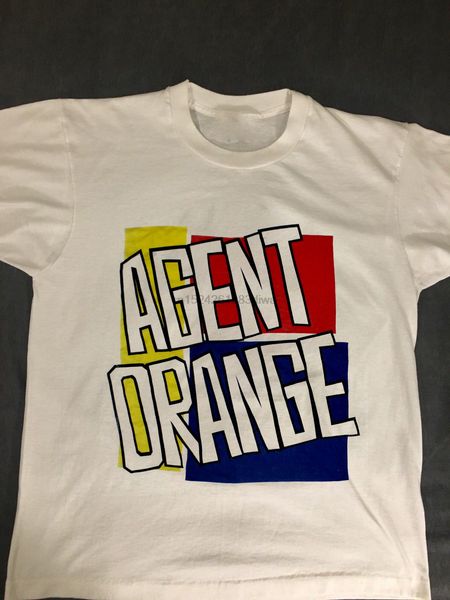 

vintage 80s agent orange 5050 punk rock hardcore skate tour concert t-shirt