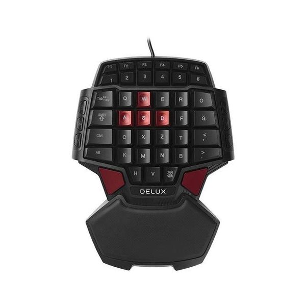 

mice & keyboards keyboards delux t9 wired single-handed gaming keyboard ergonomic design single handed keyboard gamepad gaming keypad
