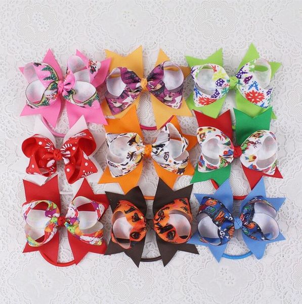 

hair accessories 120pcs dhl funky fun spooky halloween ponytail hairbow christmas accessory, Slivery;white