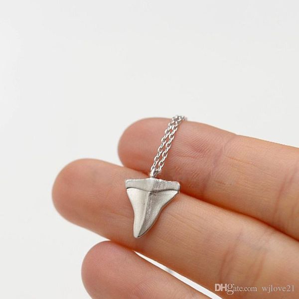 

fashion shark teeth necklaces beautiful silver plated shark's teeth pendant necklaces animal teeth necklaces
