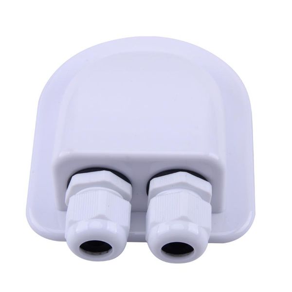 

abs white roof solar panel double cable entry gland box motorhome camper caravan rv boat 12.7x9.2x4cm