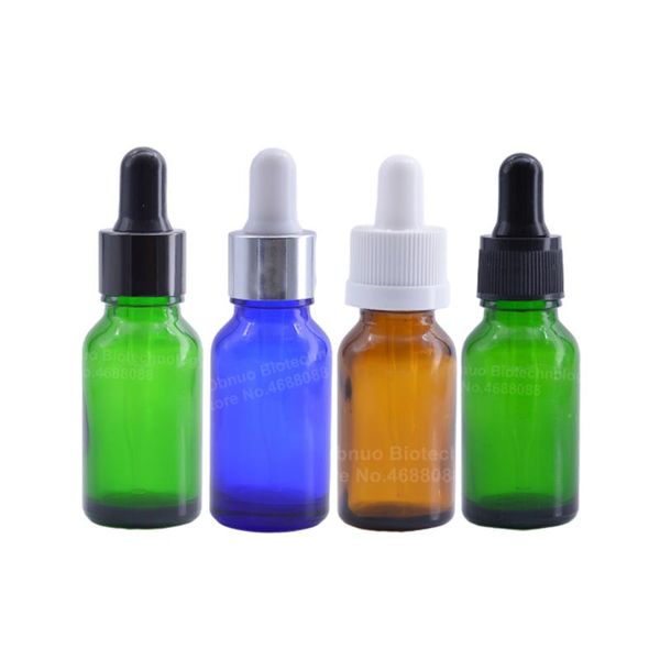 

storage bottles & jars 0.5 oz glass pipette bottle 15ml amber/blue/clear/green essential oil perfume dropper