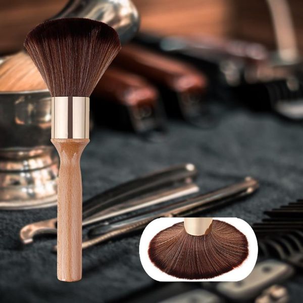 

hair brush hairdressing stylist barbers salon hair cut neck duster makeup body brush barber accessories brushie borstel, Brown