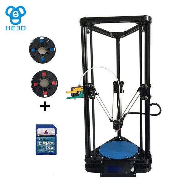 

printers he3d auto level single extruder k200 delta diy 3d printer kit support multi material filament high precision quality