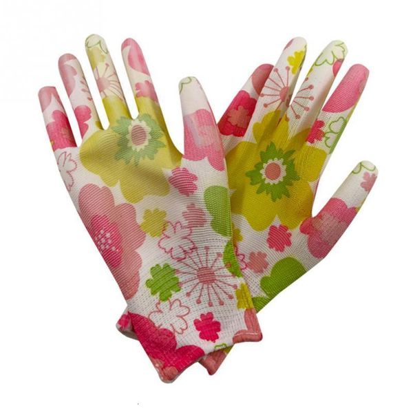 

women non-slip pu working gloves gardening wear resistant anti-static durable floral waterproof hands protection 3zpb, Silver