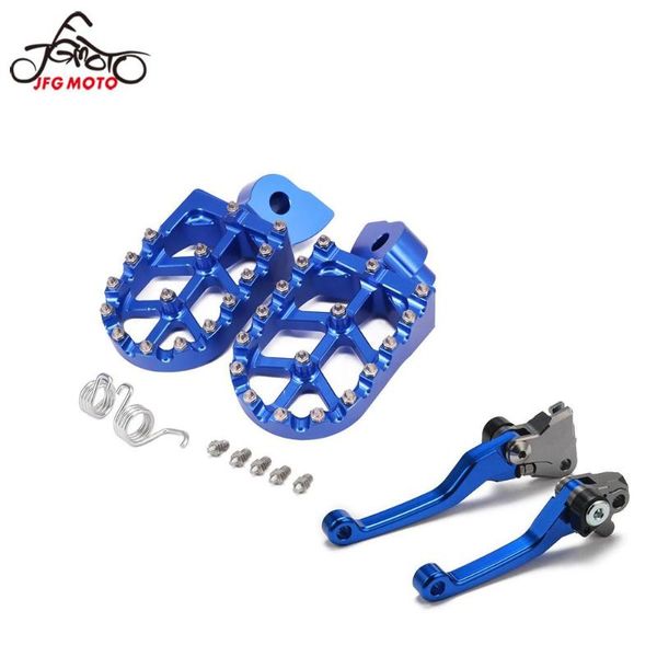 

motorcycle cnc footrest footpeg foot pegs brake clutch lever sets for yz85 2020 2020 2020-2020 yz65 yz 85