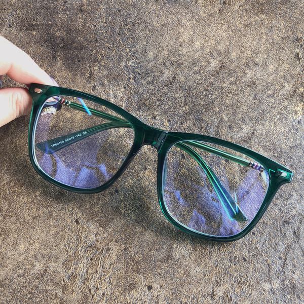 

2020 vintage big square glasses frame men and women prescription eyewear computer glasses myopia eyeglasses, Black