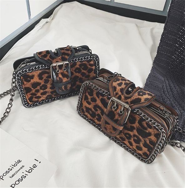 

2020 women new fashion casual leopard chain single shoulder cross body small square bag ph-gys20052658