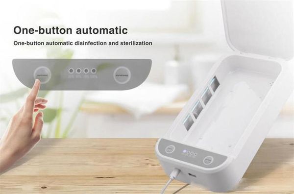 

phoneshower mobile uv sterilizer sterilisator steriliser for phone key headphone watch spoon 99% uv phone sanitizer