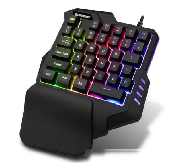 

popular mini wired gamer gaming keyboard dual mode usb wired mini left-hand backlight keypad for video games cs go dota2
