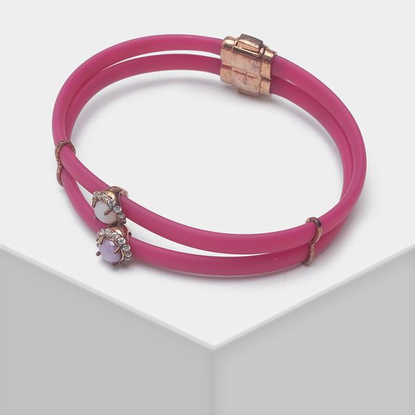 

amorita boutique double-layer fashionable elegant two-color bracelet, Golden;silver