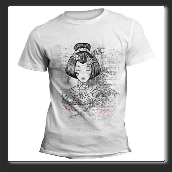 

brand new 2019 summer mens short sleeve cool t shirt uomo donna geisha tee