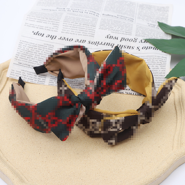 

new spring and summer letter print hair accessories assorted colors bowknot all-match headband wide edge antiskid women headband, Silver