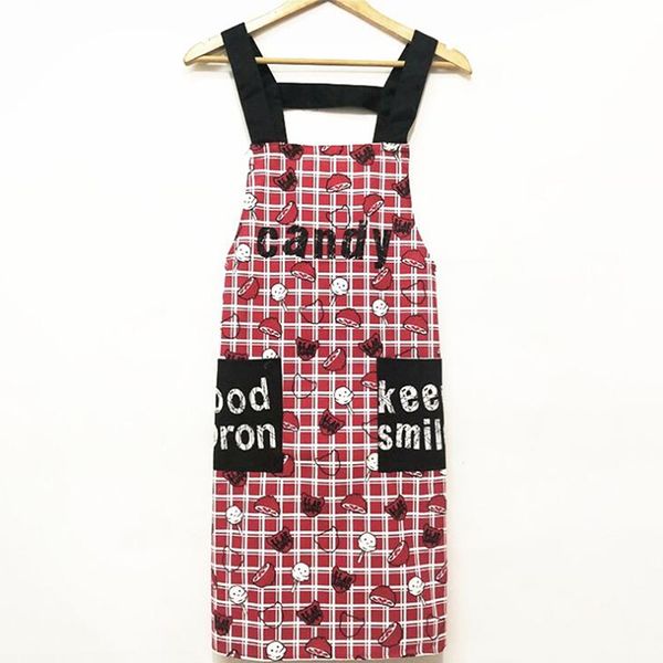 

aprons apron kitchen oil-proof strap cotton fruit pattern home cooking coffee shop cleaning