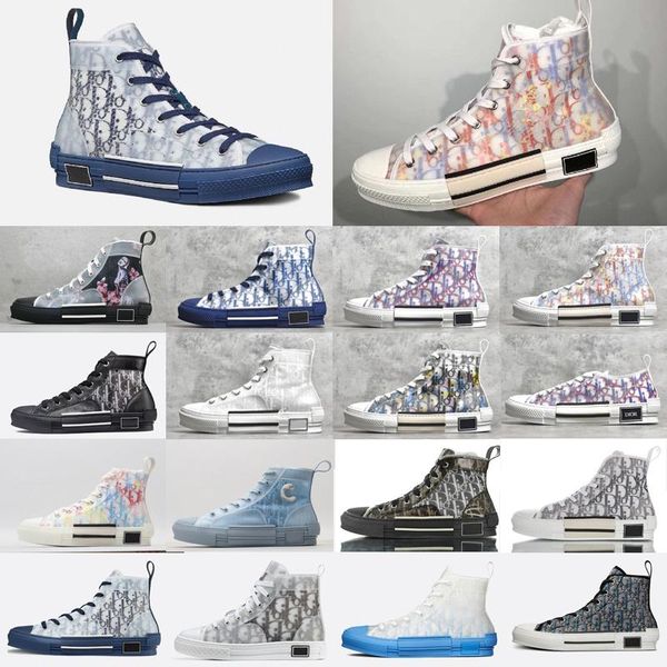 

2020 new flowers technical canvas b23 high low sneakers vintage platform in oblique mens b24 womens fashion boots casual shoes nhtz#, Black