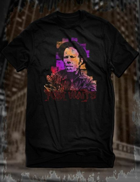 

new black tom waits t shirt rock music tee glitter doom original design