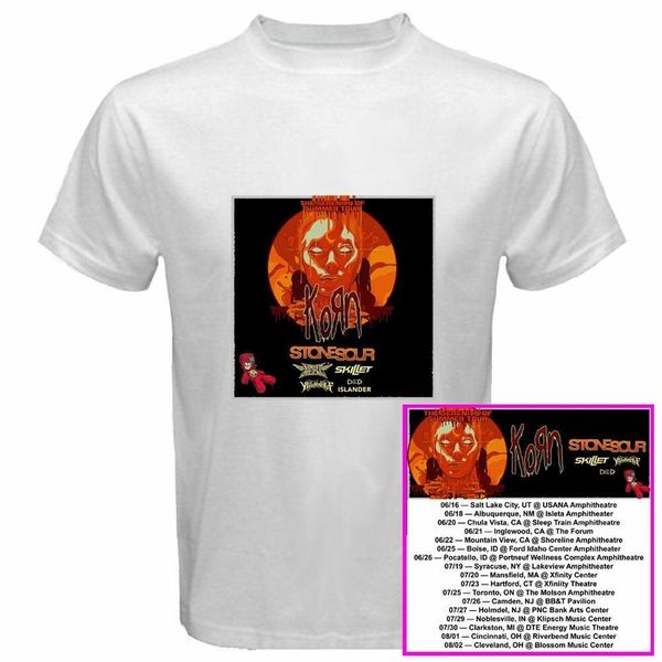 

korn североамериканские даты тура лето 2017 белая футболка