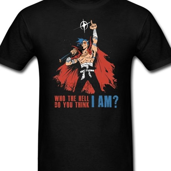 

gurren lagann kamina t shirt cool for men crew neck short sleeve t shirt 100% cotton printed men xxxl tees big size