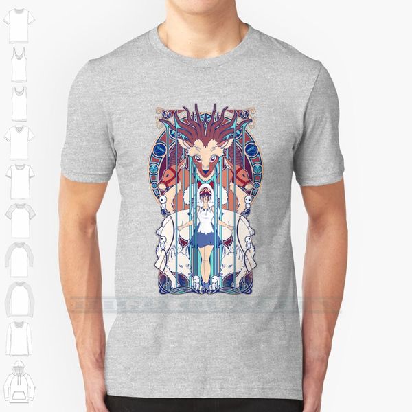 

forest fighter custom design print for men women cotton new cool tee t shirt big size 6xl princess mononoke studio