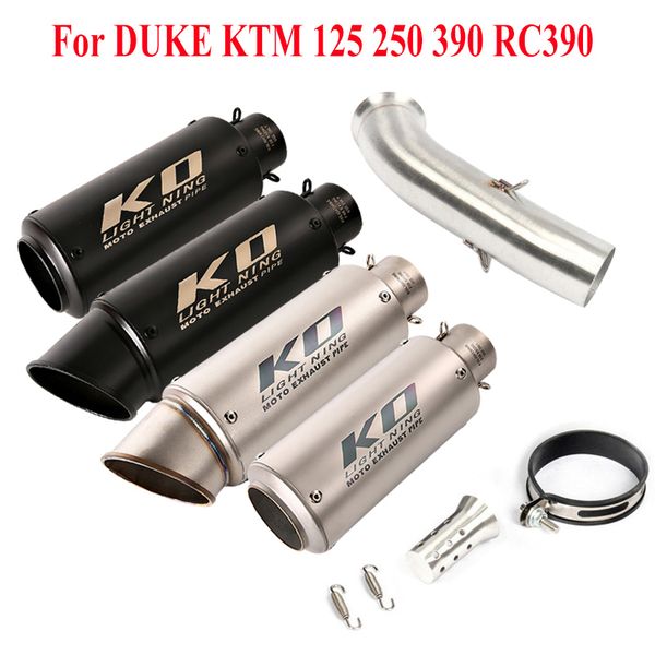 

motorcycle exhaust system pipe exhaust ssilencer tip muffler pipe connect mid tube for duke 125 250 390 rc390 2020 2020