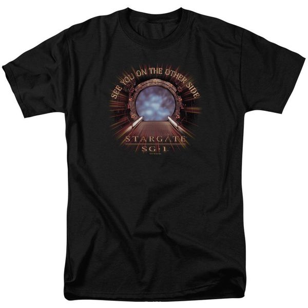 

stargate men's other side t-shirt black rockabiliashort sleeve male