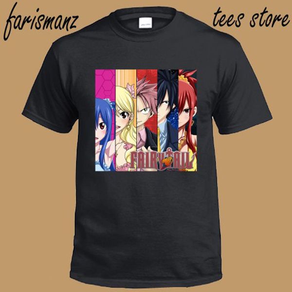 

2019 new t shirt men new fairy tail team anime series logo men's black t-shirt size s to 3xl short tee shirt