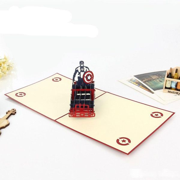 

new movie postcards gift the avengers 3d pop up cartoon happy birthday greeting card ing