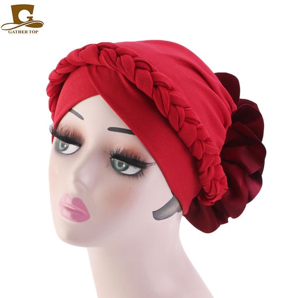 

hair accessories flower style braids cap islamic prayer turban women hijab