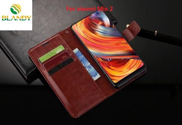 

for xiaomi mix 2 crazy horse wallet leather pu phone cover case