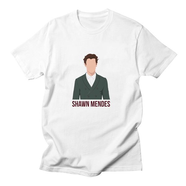 

shawn mendes t shirt women shirt plus size o-neck tees camisetas mujer poleras de mujer white t-shirt woman t-shirt