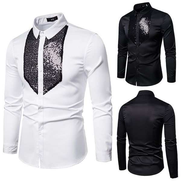 

men's casual shirts 2021 shirt fit spring summer autumn handsome d605, White;black