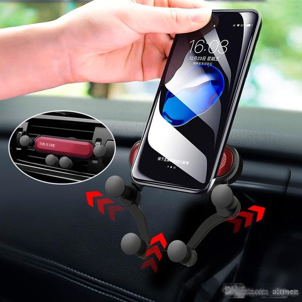 

new gravity car phone holder for iphone x xs max samsung s9 in car air vent mount car holders for xiaomi huawei mobile phone stand