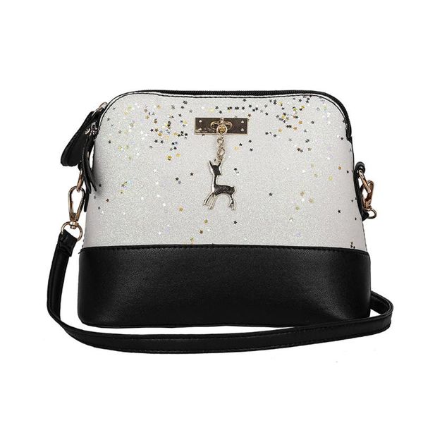 

womens leather crossbody bag sequins small deer shoulder messenger bag handbag bandolera mujer bolsas femininas#25