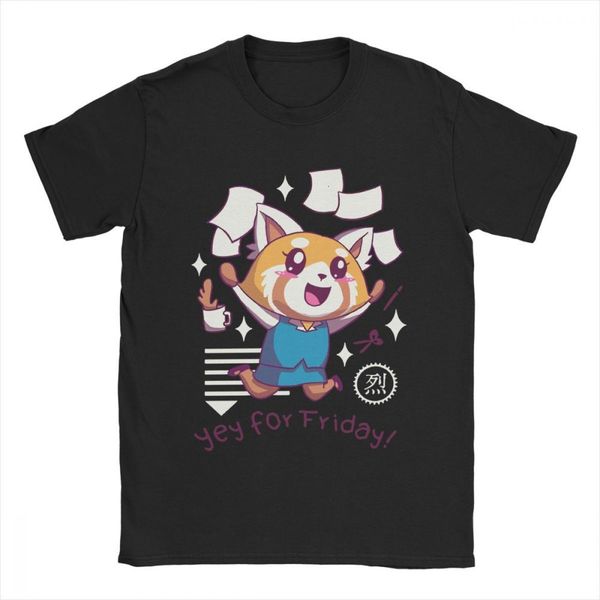 

midnite star aggretsuko tee shirt aggressive retsuko yey for friday happy weeken t shirt 100% cotton novelty t-shirts clothing