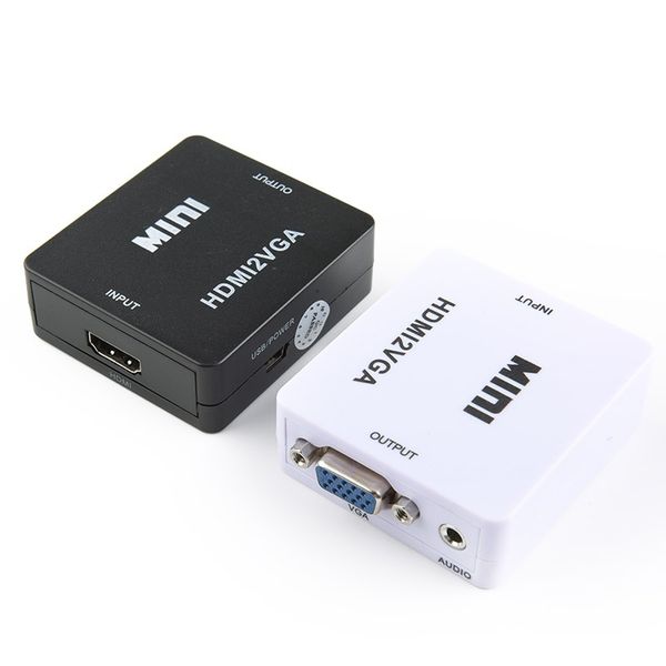 

mini hdmi to vga adapter support audio and video (cvbs) to hdmi converter rca av/cvsb l/r video 1080p av2hdmi