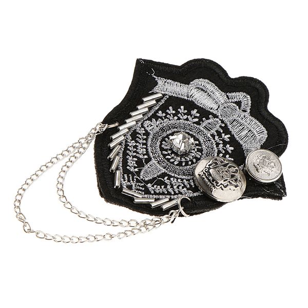 

trendy british style retro costume farbic brooches pin badge corsages, Gray