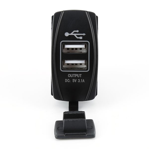 

12v 3.1a dual usb car marine boat switch power socket plug outlet