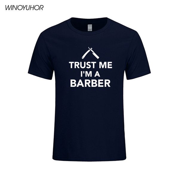 

trust me i'm a barber printed t shirt men summer casual short sleeve crew neck tee male streetwear high quality