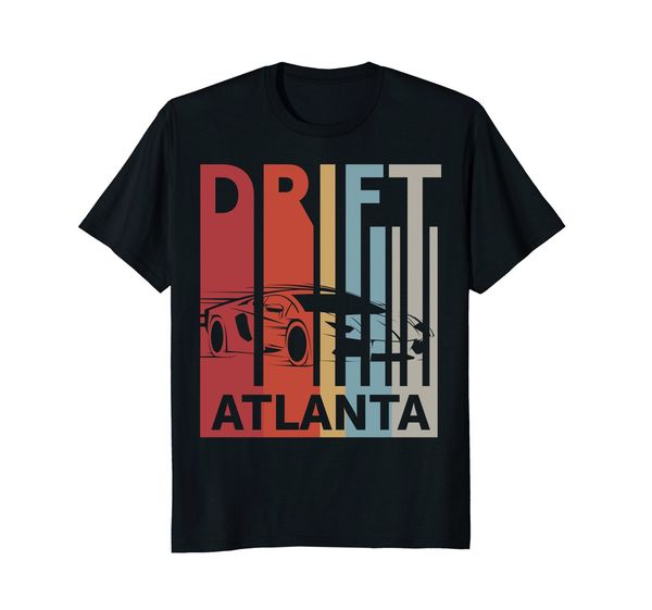 

2019 new summer slim tee shirt car lover vintage retro style t shirt funny atlanta drift fashion t-shirt