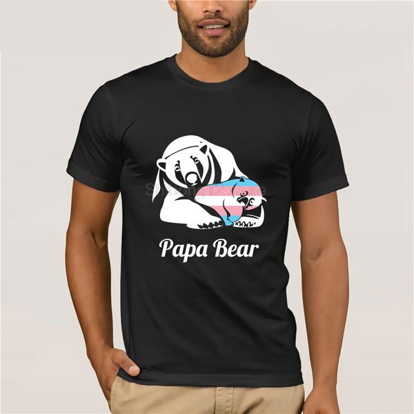 

lgbtq papa bear trans за детьми равные права трансгендеров подарков t-shirt мода напечатанных мужская футболка с коротким рукавом s-3xl