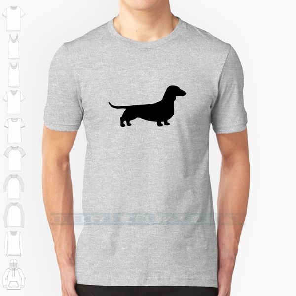 

dachshund dog silhouette ( s ) custom design print for men women cotton new cool tee t shirt big size 6xl dachshund