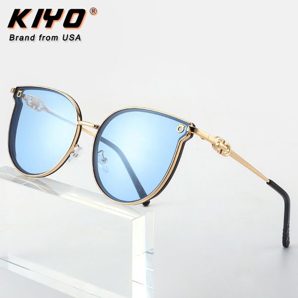 

kiyo brand 2020 new women cat eye sunglasses pc classic sun glasses uv400 driving eyewear 8981, White;black